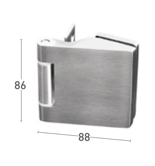 Dobradi�a parede / vidro - INOX / ALUM�NIO